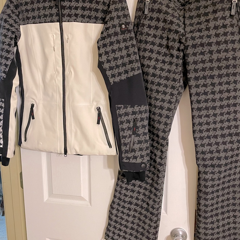 Bogner Fire & Ice Snow Ski Jacket and Pant outfit.
